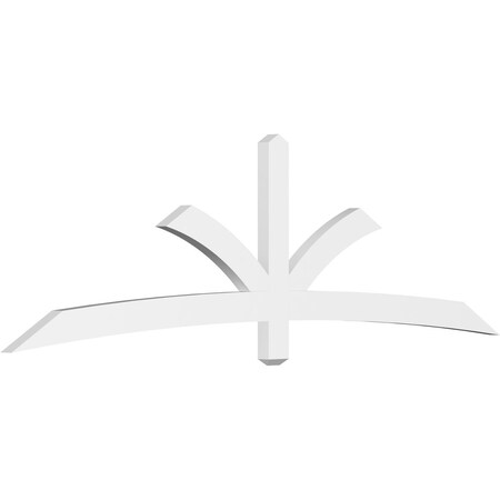 Ekena Millwork Davenport Architectural Grade PVC Gable Bracket, 96"W x 28"H x 2"D x 4"F, 7/12 Pitch GBP096X28X0204DAV00